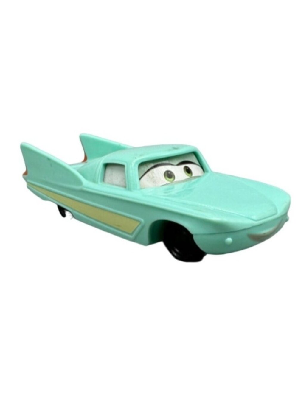 McDonald's Cars Flo Toy 2000 teal pull back car Pixar cars 4" plastic READ
